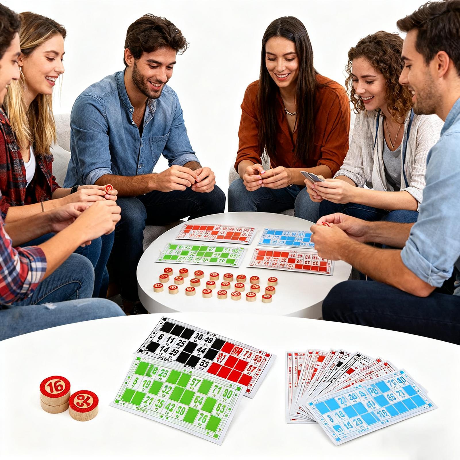 Bingo Set Funny Vintage Wooden - đánh giá và giá Play Friends Party Games