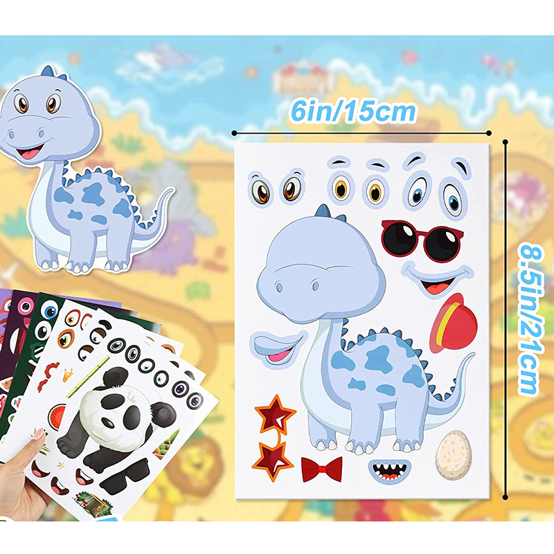 12/24 Sheets Make a Face Stick - đánh giá và giá Zoo Party Games