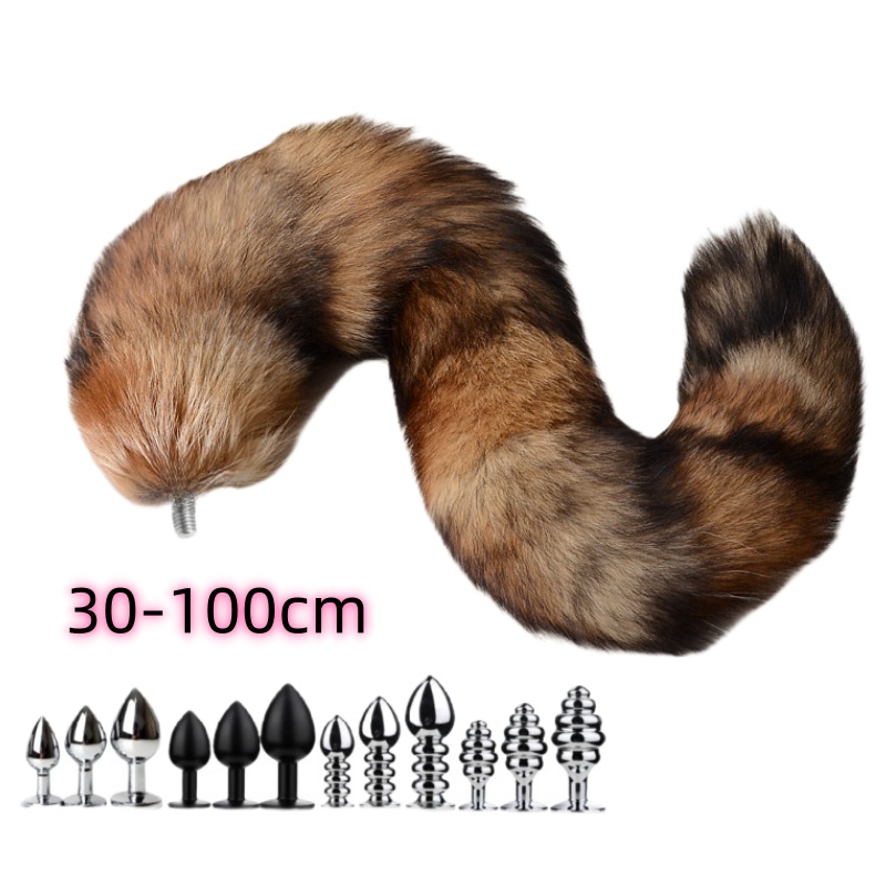 30-100cm Sexy Real Fox Tails w - đánh giá và giá Party Games Adults Funny