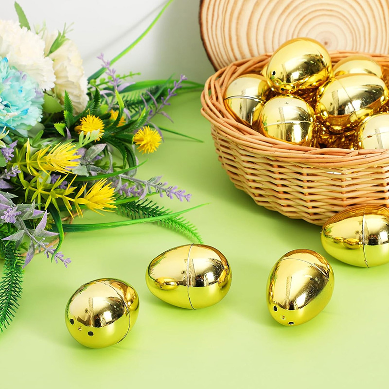 6-24pcs Golden Easter Eggs Pla - đánh giá và giá Party Games Easter Egg