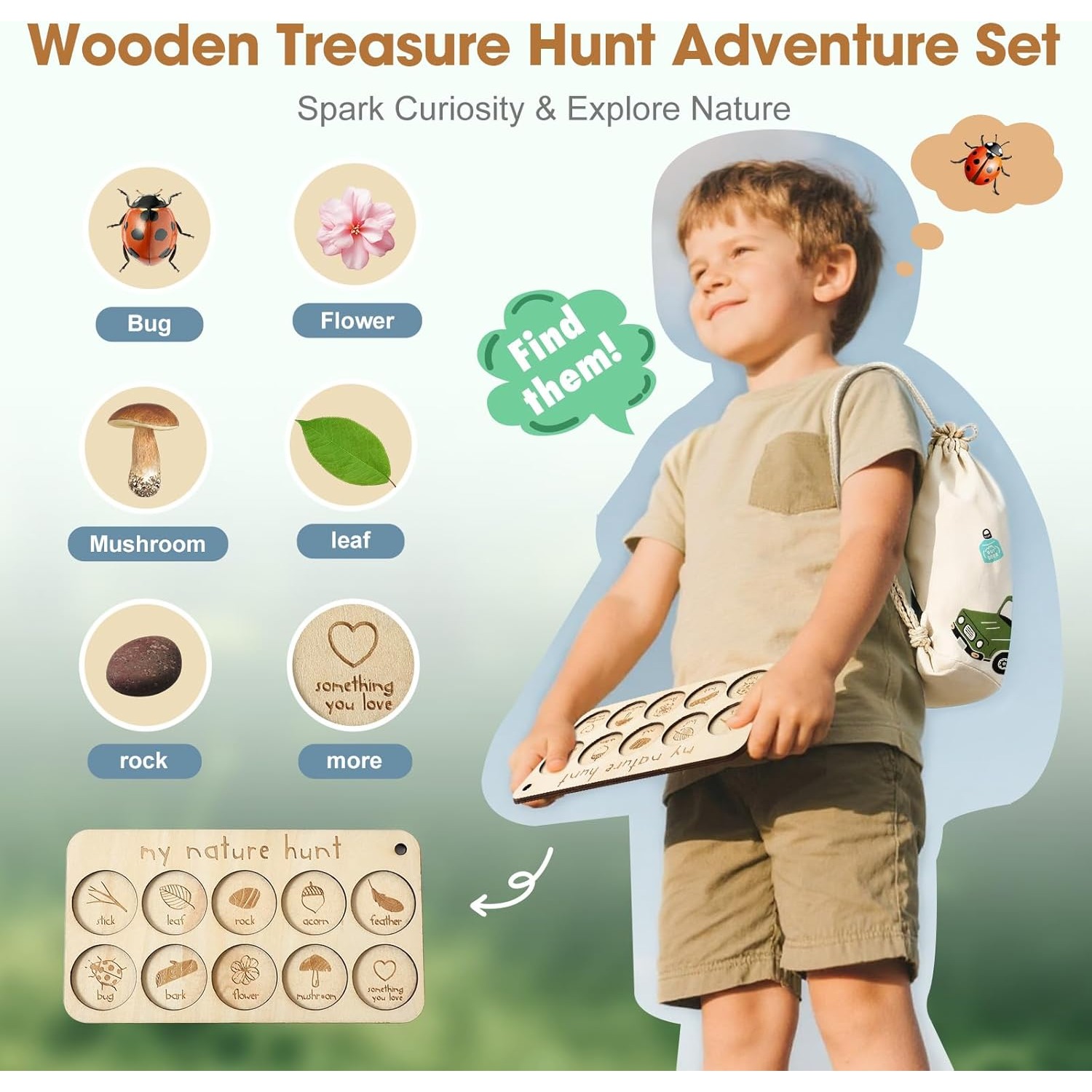 Bug Catcher Kit for Kids with  - đánh giá và giá Scavenger Hunt Card