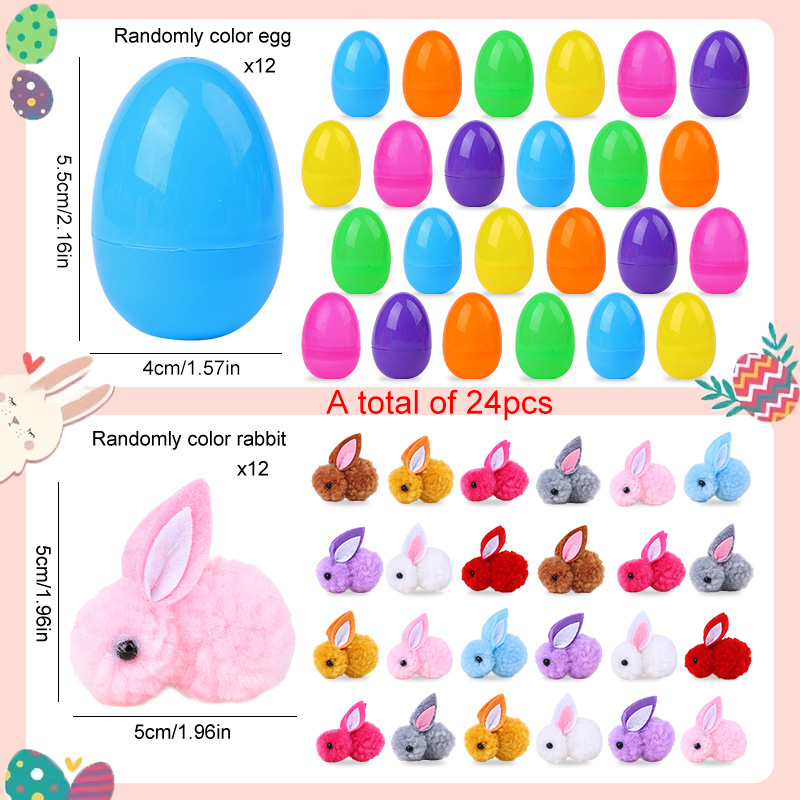 24/48Pcs Cute Easter Egg with  - đánh giá và giá Party Games Easter Egg