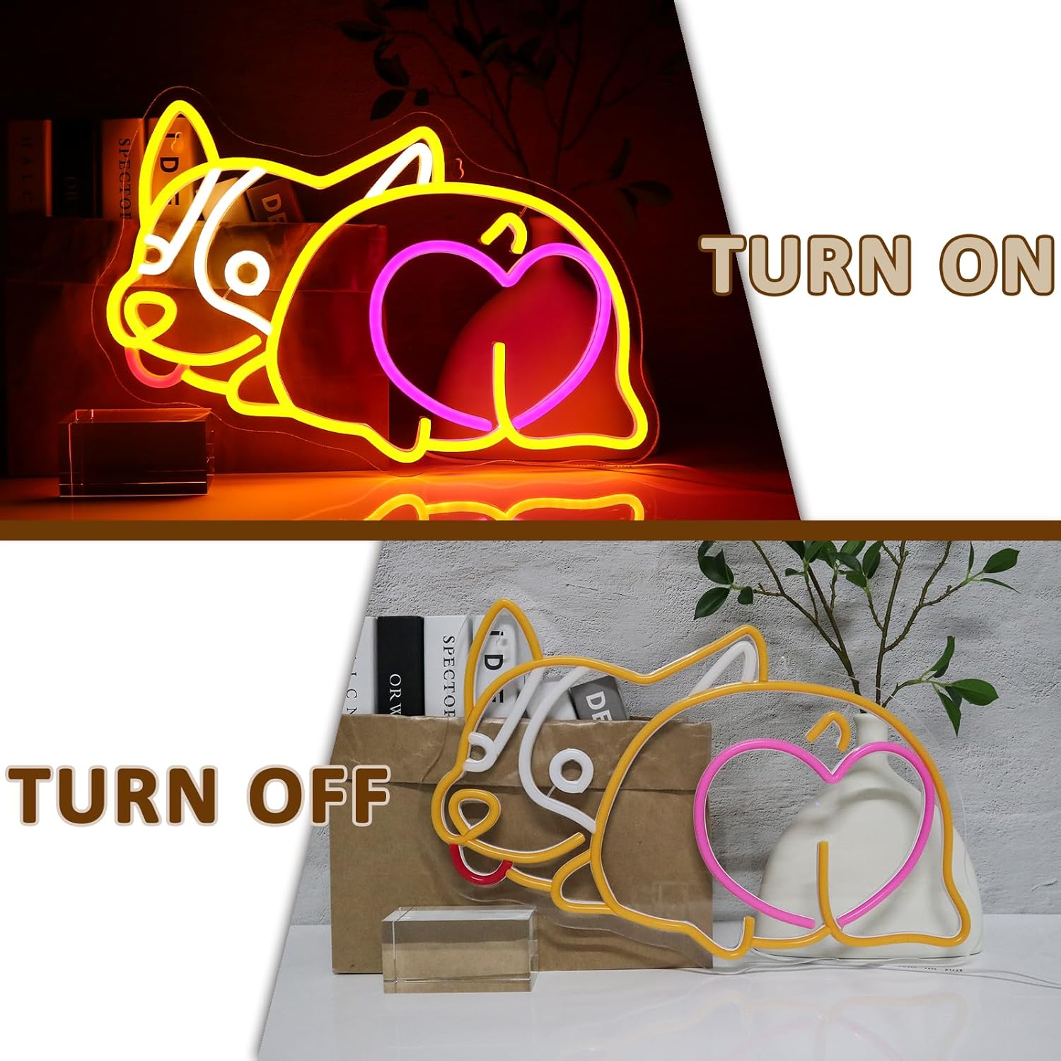 Corgie Dog Neon Sign USB Power - đánh giá và giá Zoo Party Games